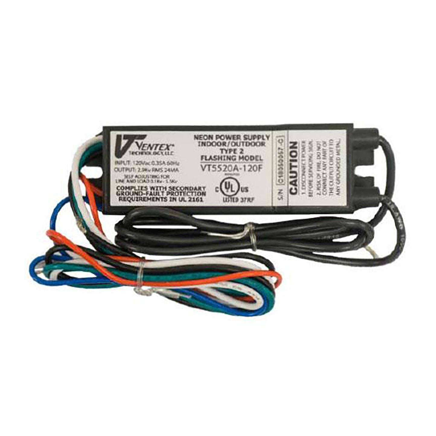 VT5520A-120F, 0.5 - 5.5 kV, 20 mA - Flying Leads (Flashable)