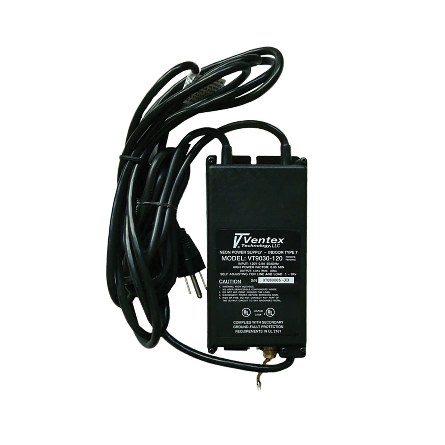VENTEX 9030-CL 9kV 30ma 120VAC OUTDOOR (UL) Electronic Neon Power supply