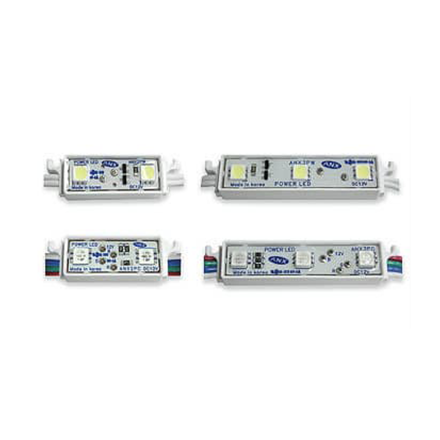 Anylux (Korea) RED Led Module, 3Led/mod, 2mods/ft .72w/mod, 5050 chip UL 12v 120deg