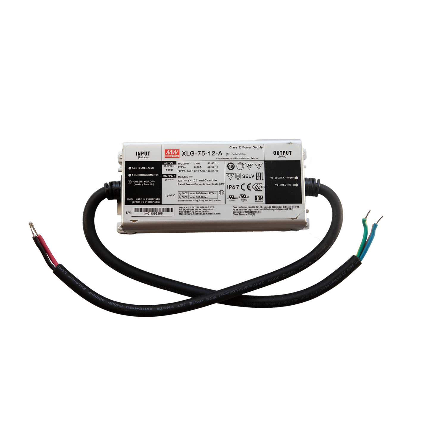 Meanwell 100w XLG series (UL) 12v IP67 5yr