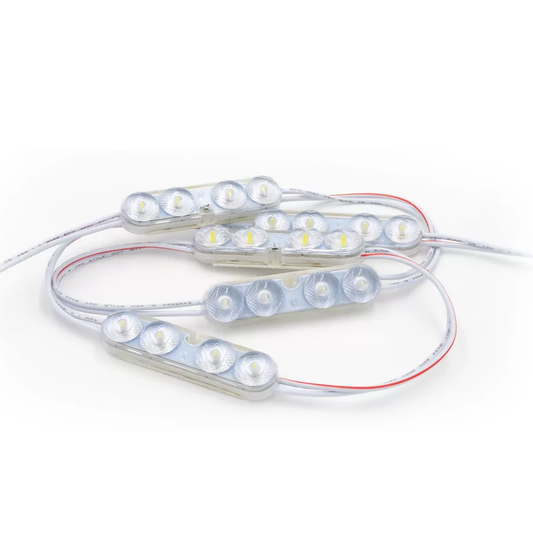 EVERYLITE Optic Max 4D White 3000k 24v IP68 1.5mod/ft .62w/module UL CC 180deg Lens 100mods/bag