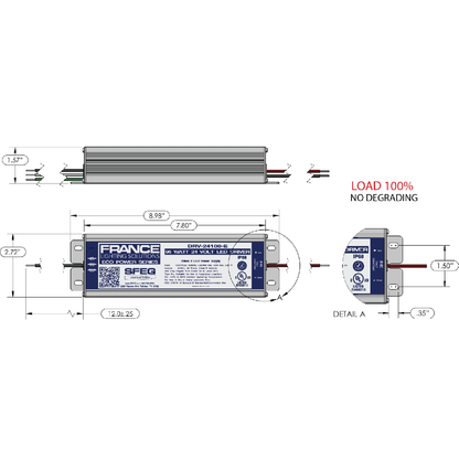 France TruPower 96W 24v ECO Series 20/C LED Power Supply