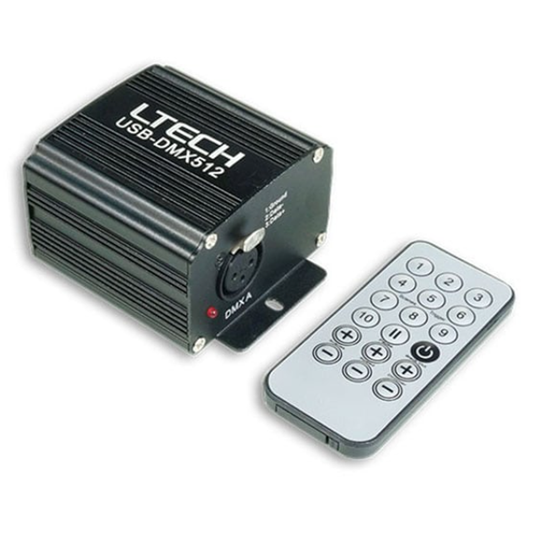 LTECH LT512 USB-DMX Master Controller; Input: 5V DC; <2w, Mini USB; 120steps@256Chs