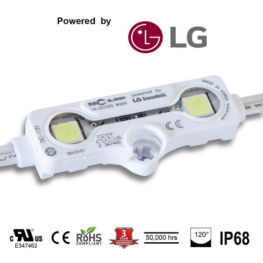 NC LED (Korea) White 8000k .72w  Powered by LG 5152SMD 2Led/Mod 3mod/Ft 3yr-Warranty IP68