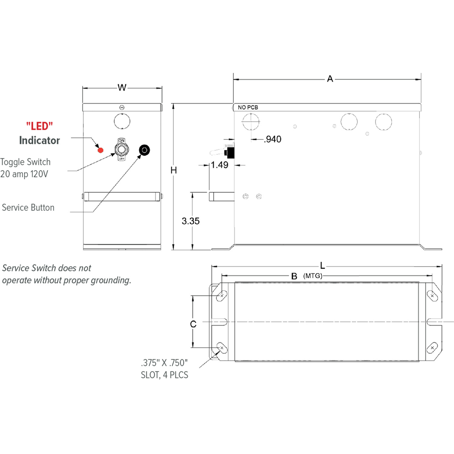 France Self Enclosed ServiceMaster Transformer LPF GFP Universal 10Kv-15kV/30mA  120V (self-enclosed) (Magnetic) 38877