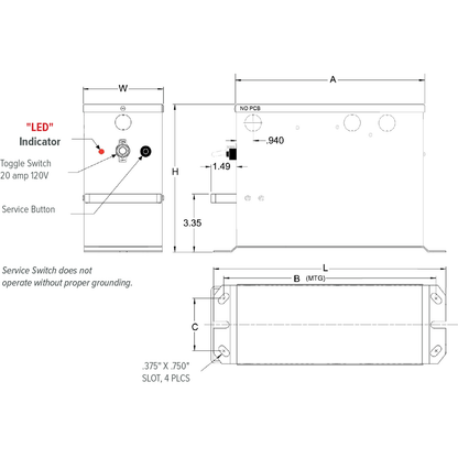 France Self Enclosed ServiceMaster Transformer LPF GFP Universal 10Kv-15kV/30mA  120V (self-enclosed) (Magnetic) 38877