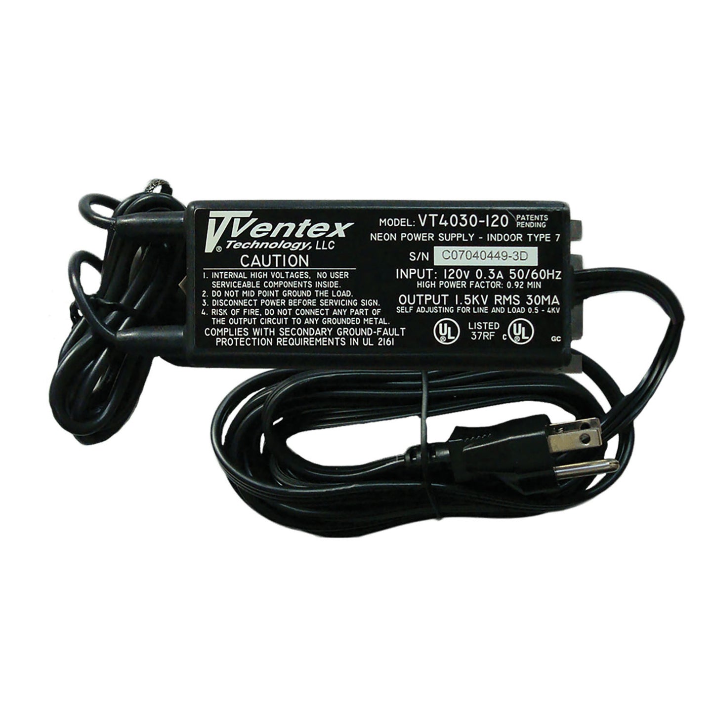 VT4030-120, 0.5 - 4 kV, 30 mA - Indoor