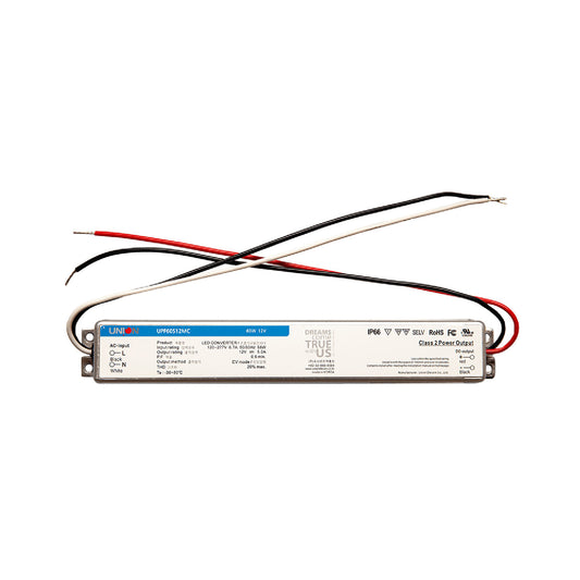 UNION (Korea) 60w 12v SLIM metal case 100-277Vac IP66 (UL)
