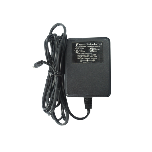 WA1500US-US, 120 VAC - 12 VDC, 1500 mA Wall Adapter [FOR USE WITH (12D10S)]