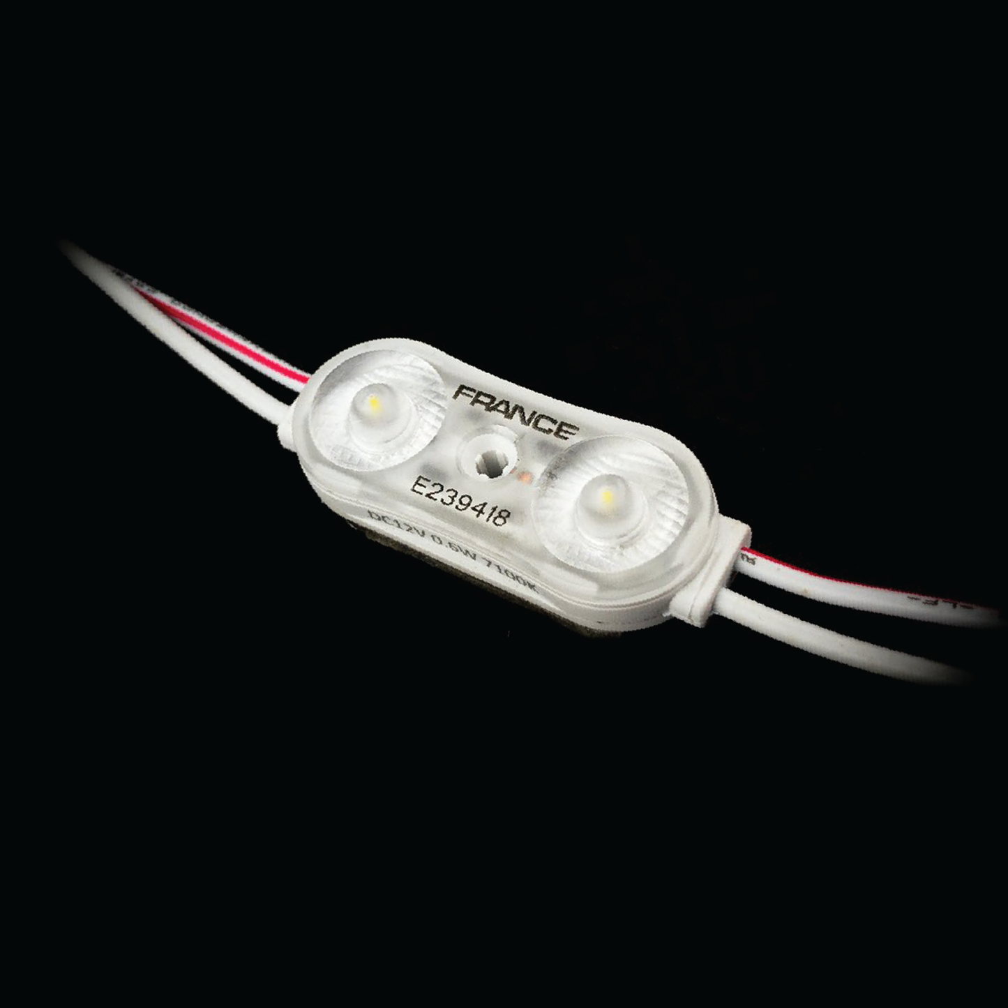 FranceTruLume 7100k White DUO LED module, 12V, 2Leds/mod, .6w/mod, 80mod/bag (Model # U2-12V.6W7.1K)