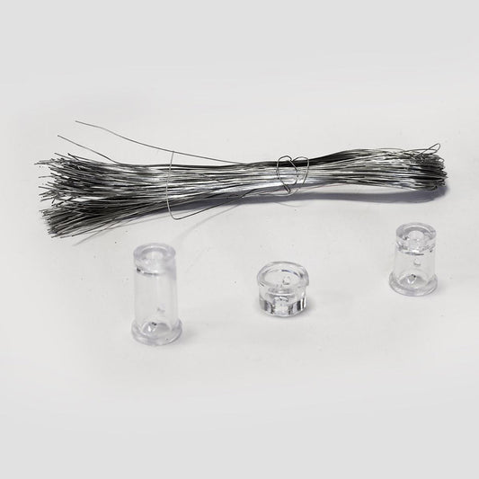 1-3/4" Glass Tube Support, Stainless steel base w/ Tie Wire