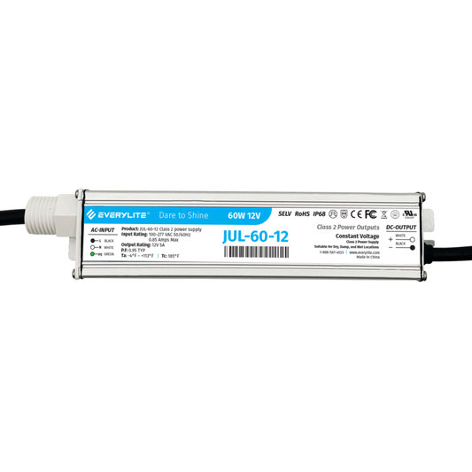 EVERYLITE VAL Power Supply, 60W, 12V, 100~277VAC, 5A, IP68, Class 2