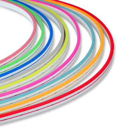 Led Flex Neon MINI 6mm PURPLE 6mm, 12v, 5m(16.3ft)/roll, 7w/meter, 35w/roll, IP67, 25mm (1") cut sections, 120Led/M, UL CE Rohs