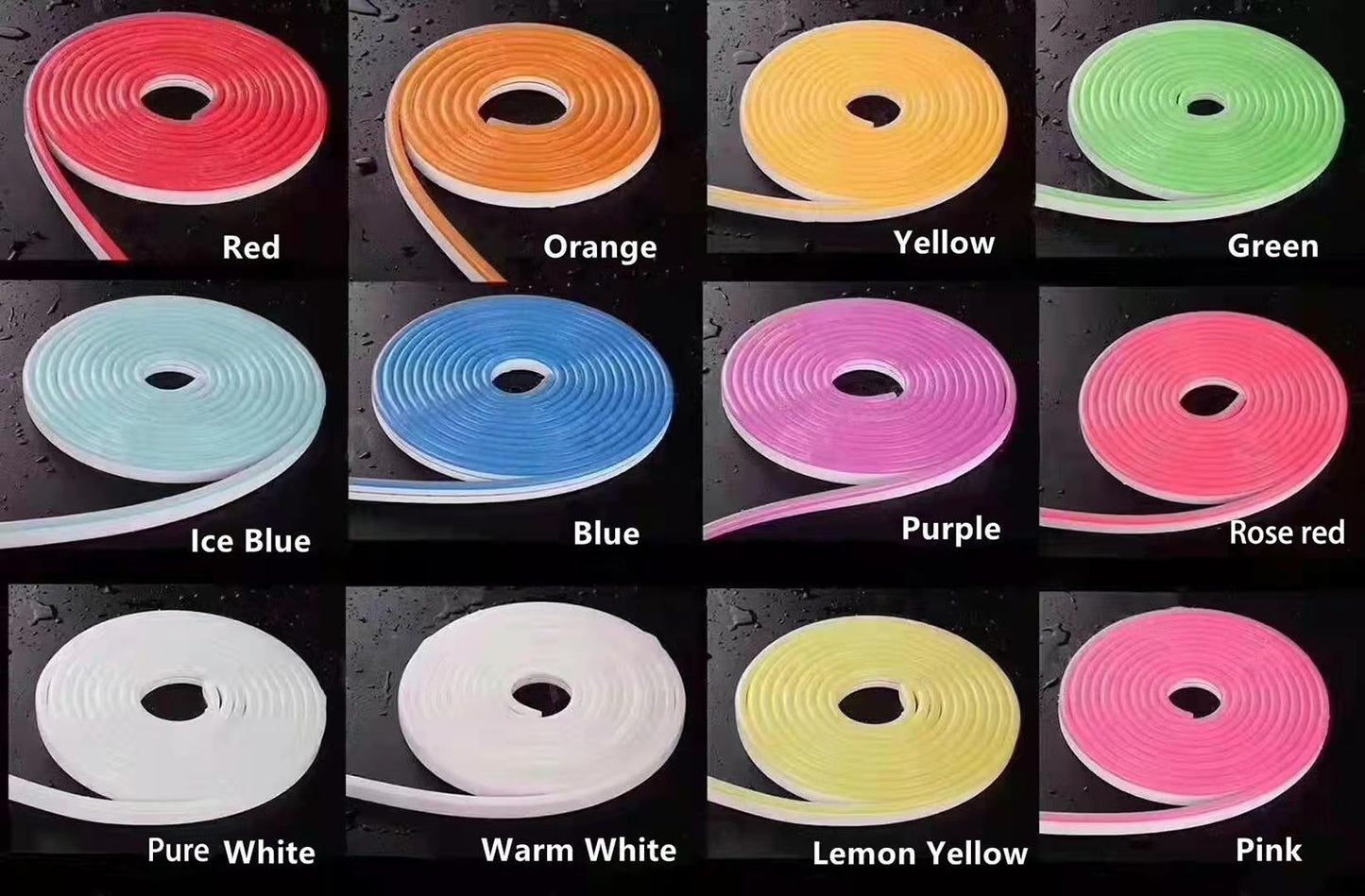 Led Flex Neon MINI 6mm PURPLE 6mm, 12v, 5m(16.3ft)/roll, 7w/meter, 35w/roll, IP67, 25mm (1") cut sections, 120Led/M, UL CE Rohs