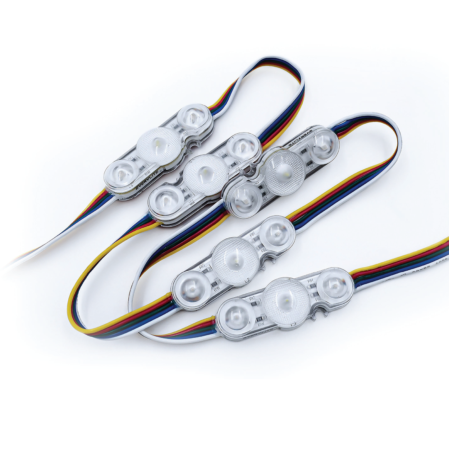 EVERYLITE Nebula module 3 Diodes ..RGBW with 7000K White 180 ..Beam Angle 1.2W IP68 2 ..mod/ft 50mod/bag