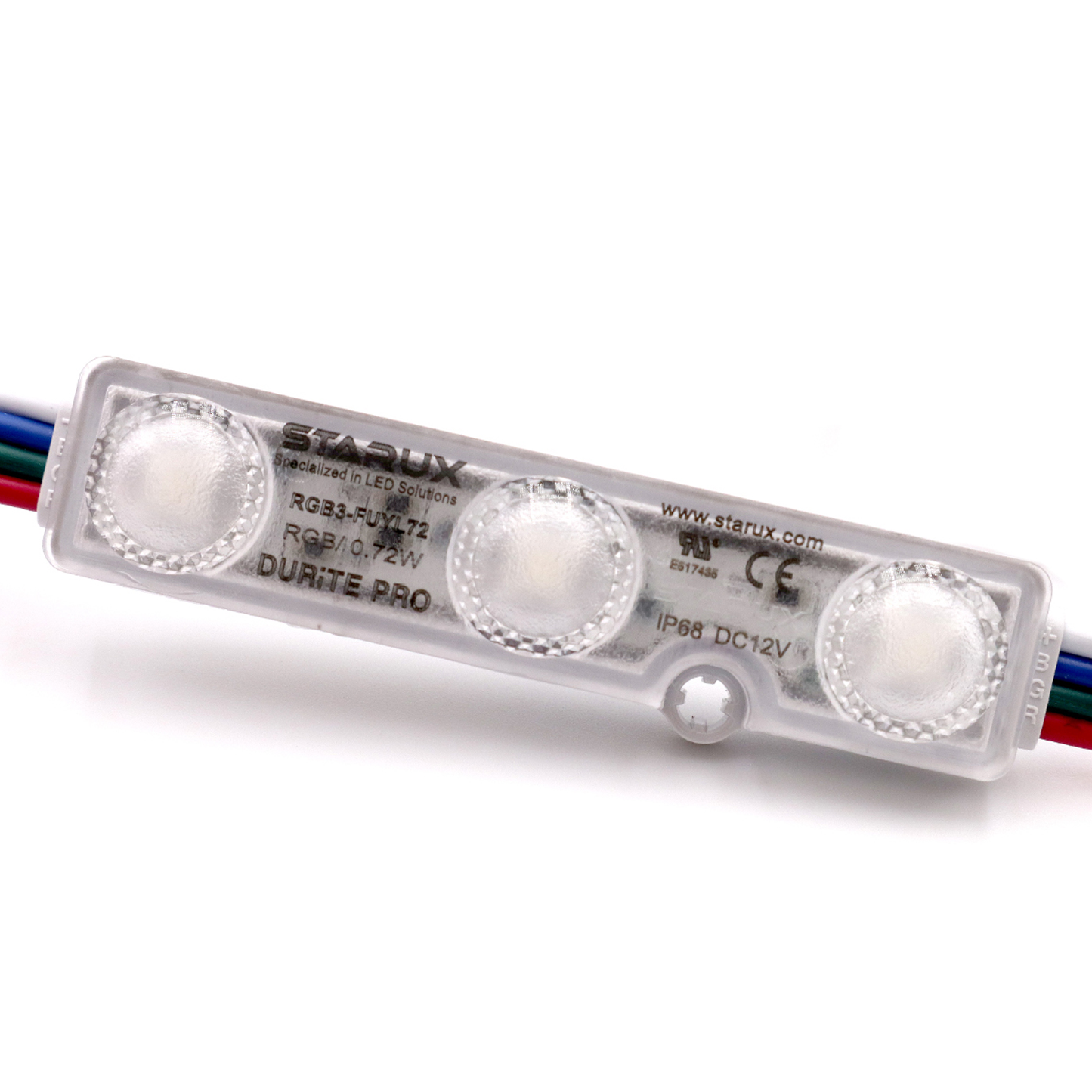 STARUX, Pro3, RGB, .72w/mod 160deg IP68 2mod/FT, 3LED/mod (UL) [100mods/bag, 800mods/case]