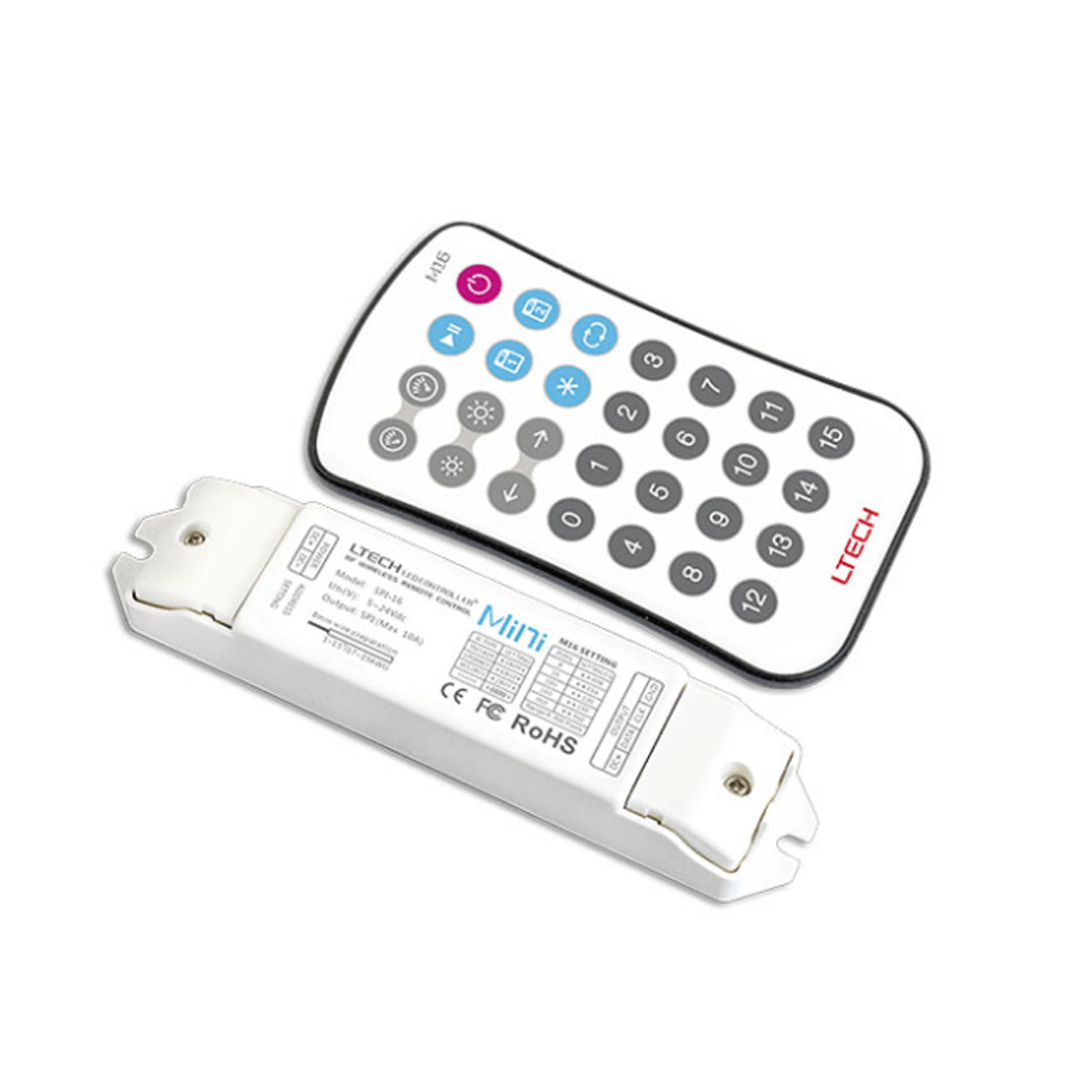 SPI Master Controller Pixel Chasing RGB 5-24v 10A Controller + Remote