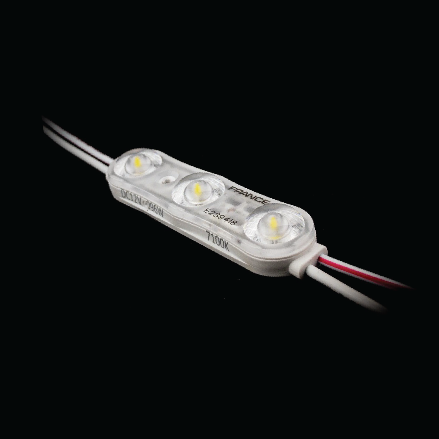 FranceTruLume 7100k White TRIO LED module, 12V, 3Leds/mod, .96w/mod, 50mod/bag (Model # U3-12V.96W7.1K)